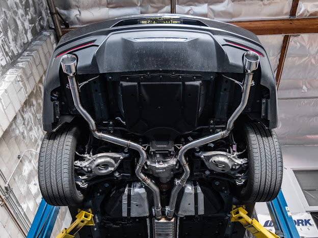 2024-Up Ford Mustang S650 | Muffler Delete Axle Back 3.5'' Dual Tips Exhaust